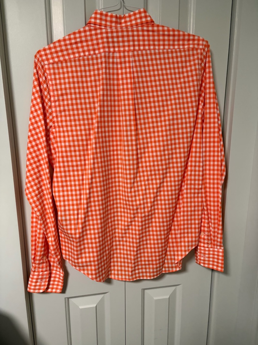 Polo by Ralph Lauren Orange and White Gingham Button-Down Shirt - Picture 4 of 4